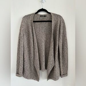NIC+ZOE Textured Brown Cardigan